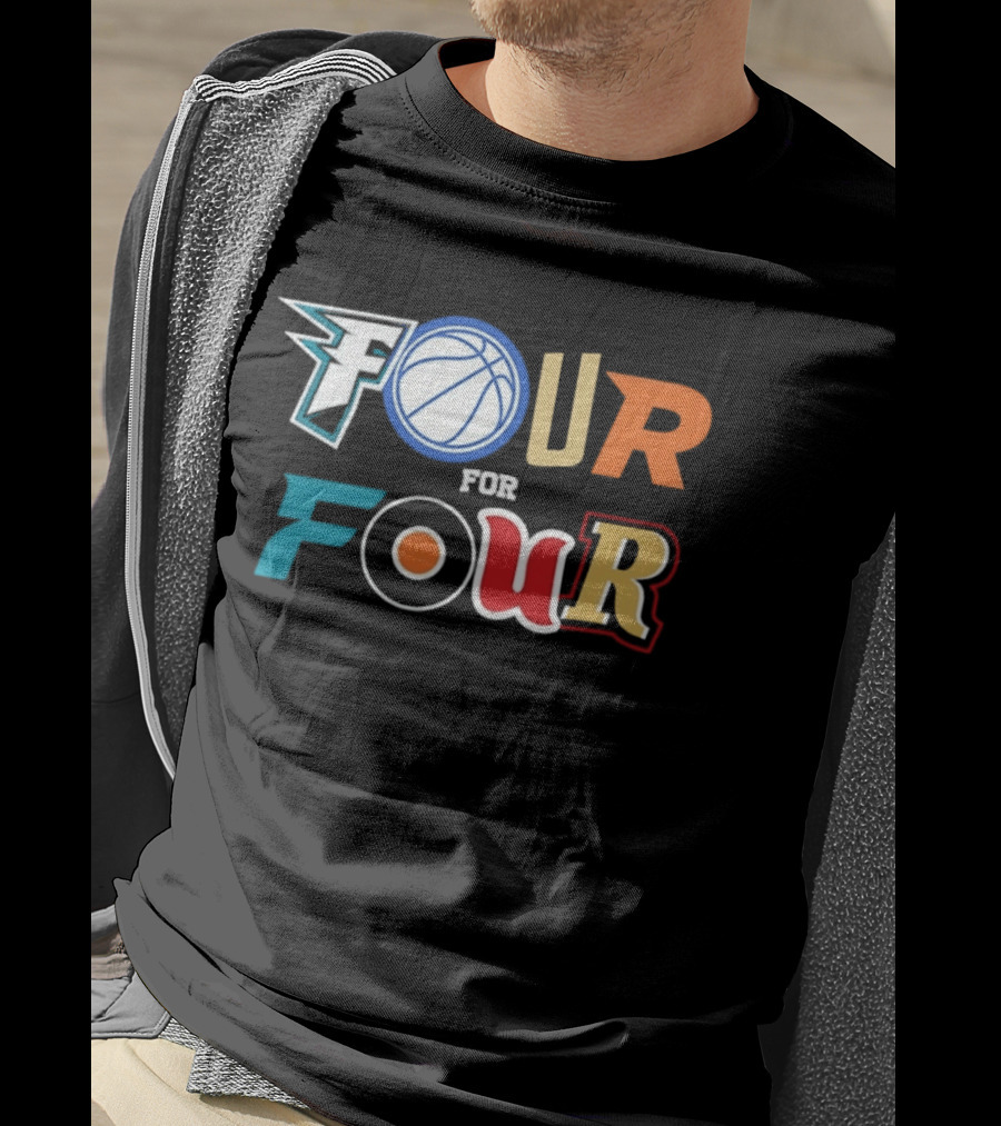 Four For Four Philadelphia Basketball Baseball Hockey Football T-Shirt