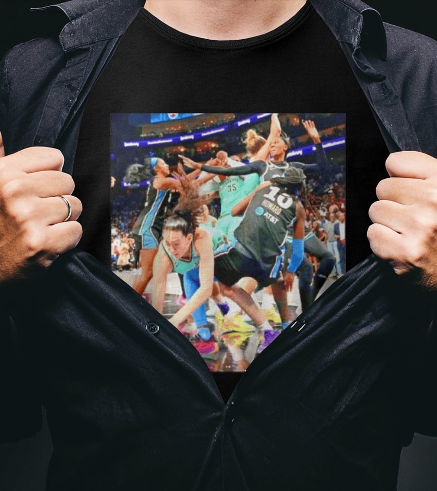 WNBA Action Howard 10 Brooklyn 35 AT&T Basketball Game T-Shirt