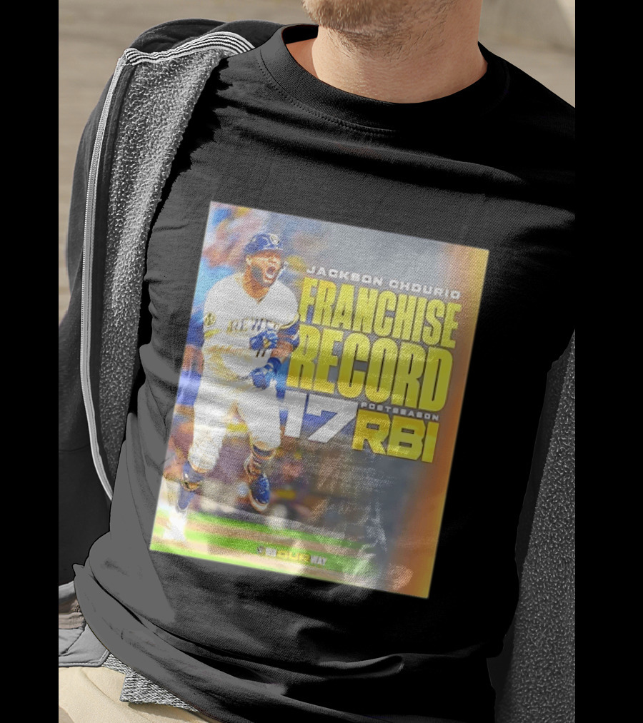 Jackson Chourio Franchise Record 17 RBI Postseason Milwaukee Brewers T-Shirt