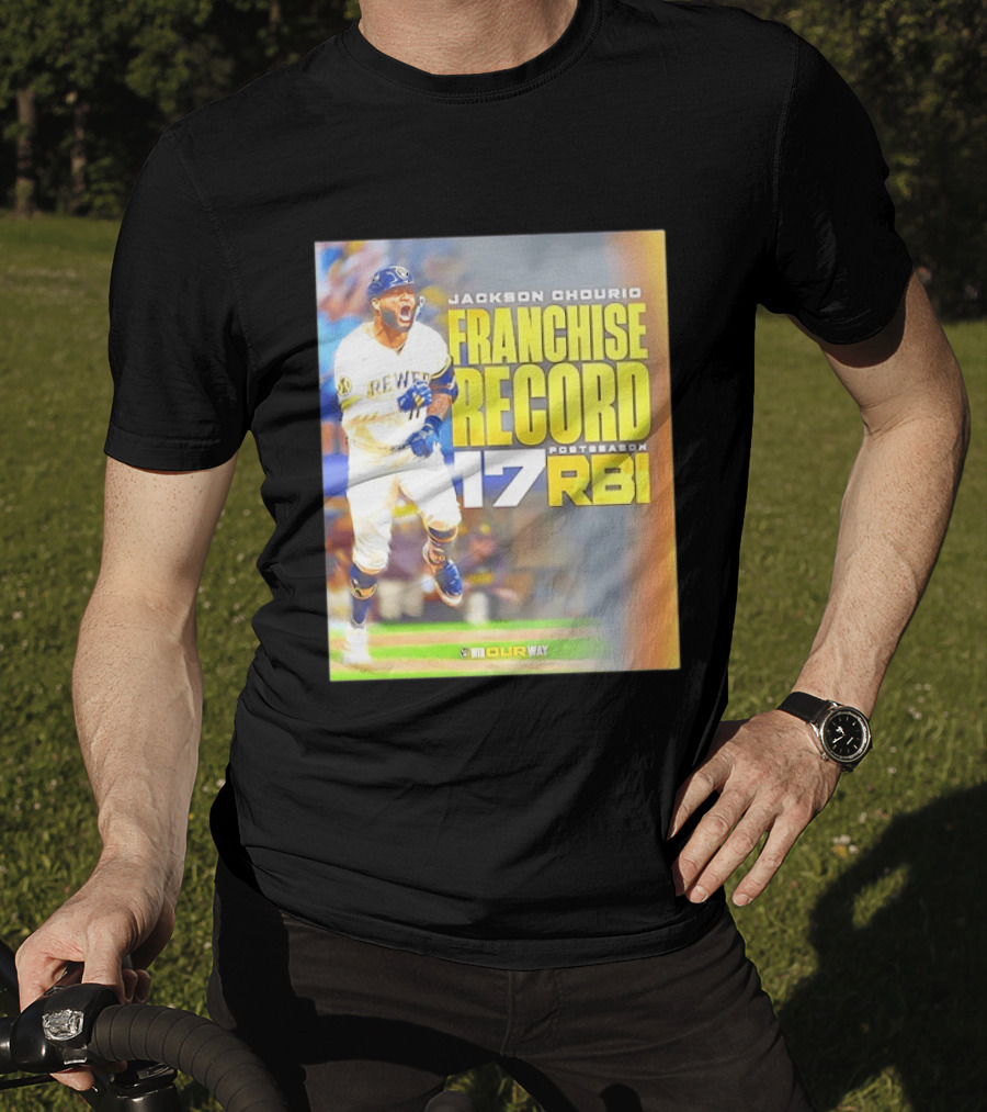 Jackson Chourio Franchise Record 17 RBI Postseason Milwaukee Brewers T-Shirt