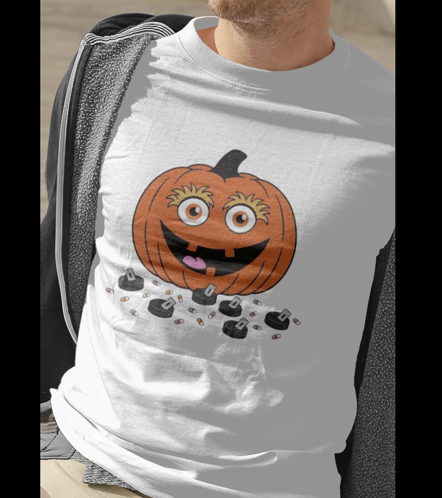 Gritty Philadelphia Flyers Pumpkin Halloween Jack O' Lantern Hockey T-Shirt