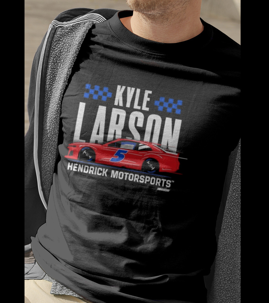 Kyle Larson Hendrick Motorsports Red Car 5 Racing Team Collection T-Shirt