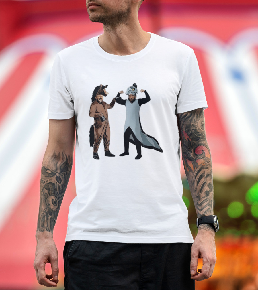 James Harden Joel Embiid Horse And Dinosaur Costumes Basketball Duo T-Shirt