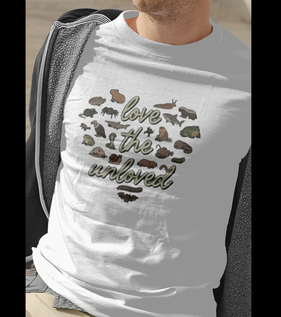 Love The Unloved Animal Heart Collage Wildlife T-Shirt