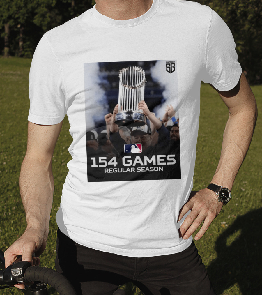 MLB 154 Games Regular Season World Series Champions Trophy T-Shirt