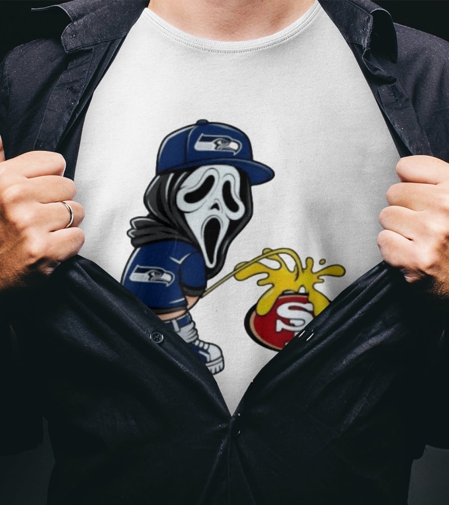 Seattle Seahawks Ghostface Fan Rivalry With San Francisco 49ers T-Shirt