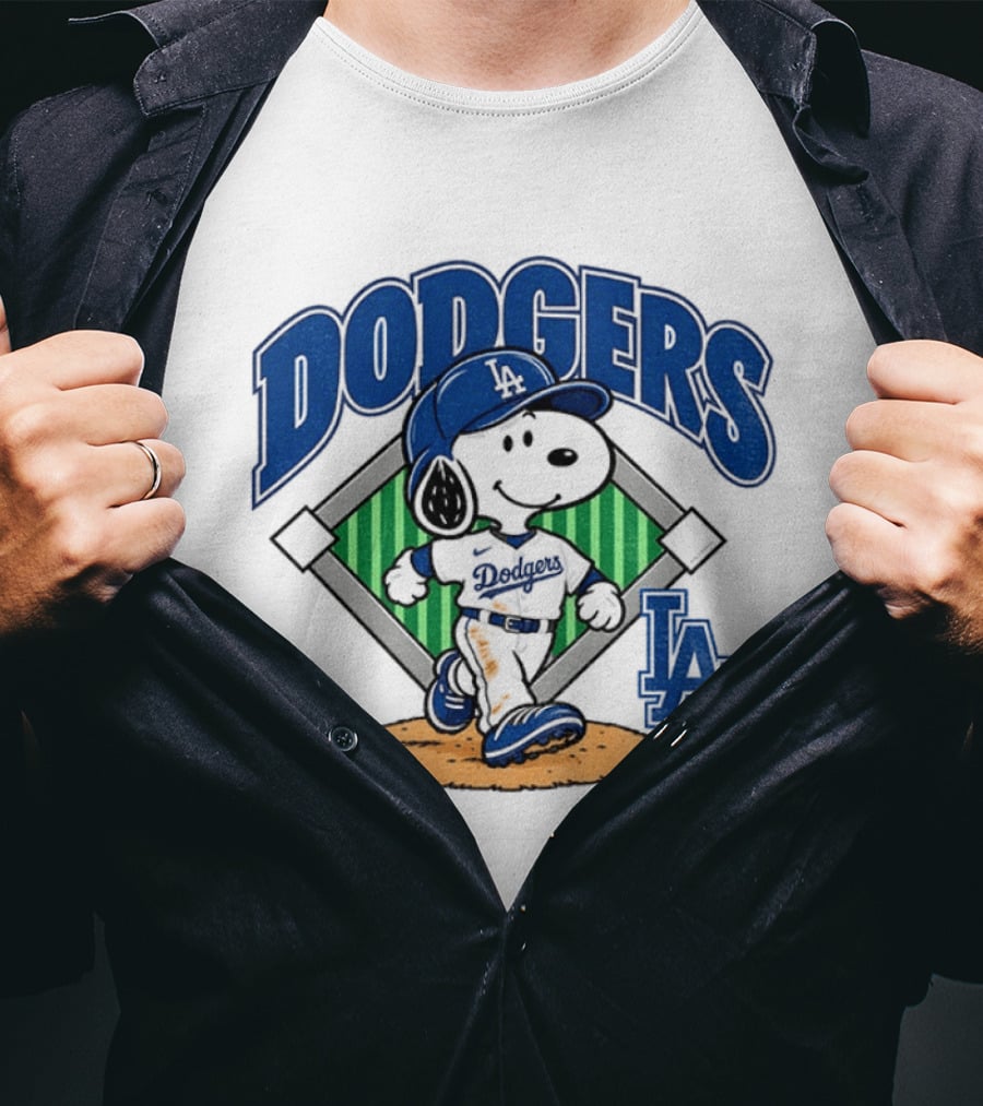 Snoopy Baseball Los Angeles Dodgers MLB Take October T-Shirt