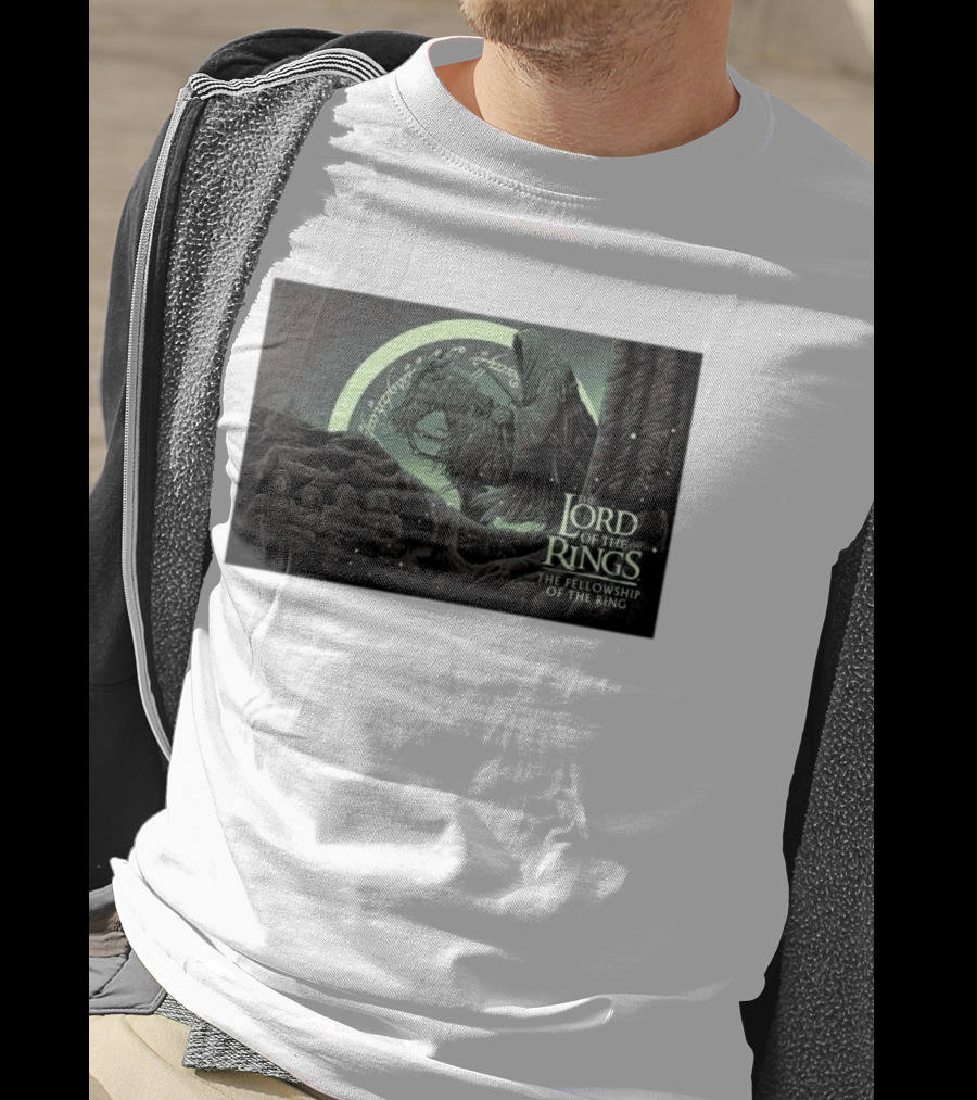 The Lord Of The Rings The Fellowship Of The Ring Nazgûl And Hobbits Scene T-Shirt