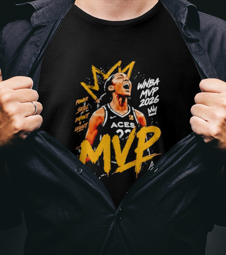 A'ja Wilson Las Vegas Aces MVP WNBA 2026 Power Skill Impact Legacy T-Shirt