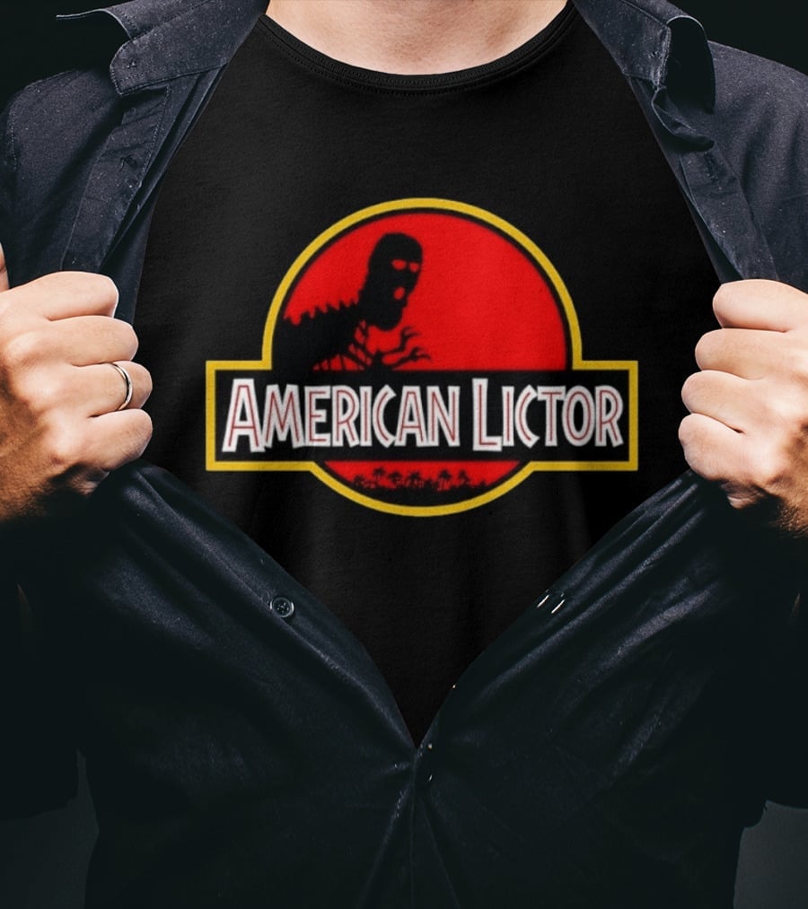 American Lictor Dinosaur Movie Jurassic T-Shirt