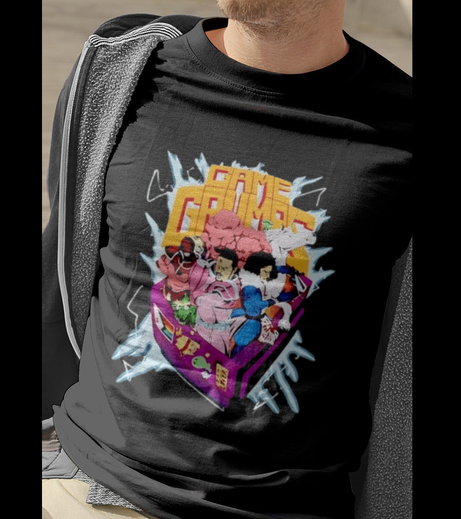 Game Grumps YouTube Gaming Retro Arcade Characters Explosion T-Shirt