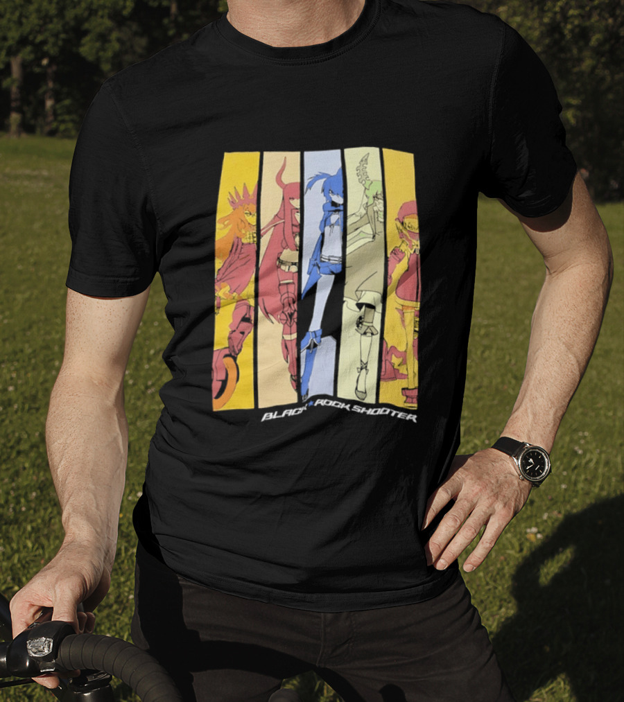 Black Rock Shooter Anime Characters Panel T-Shirt