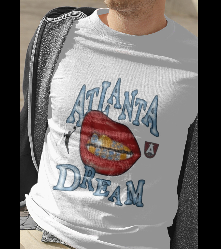 Atlanta Dream WNBA Basketball Lips T-Shirt