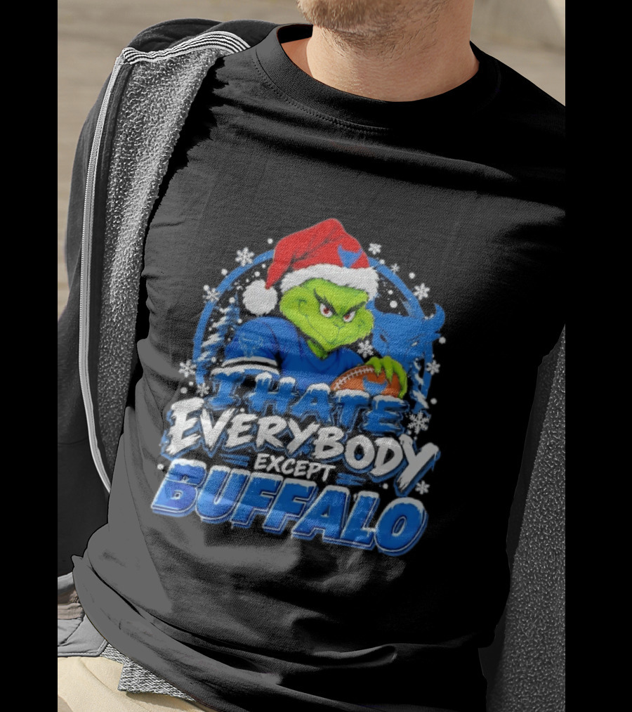 I Hate Everybody Except Buffalo Grinch X Buffalo Bulls Christmas 2026 T-Shirt