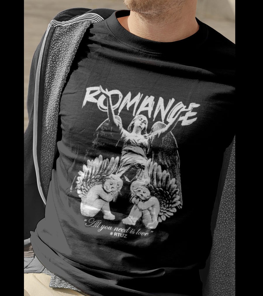 Romance All You Need Is Love Angel Cherub Rfuz T-Shirt