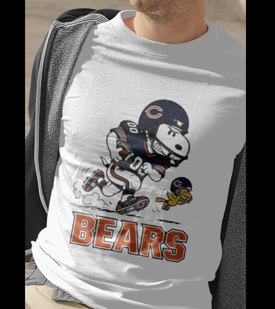 Chicago Bears Snoopy And Woodstock Football Team Fan T-Shirt