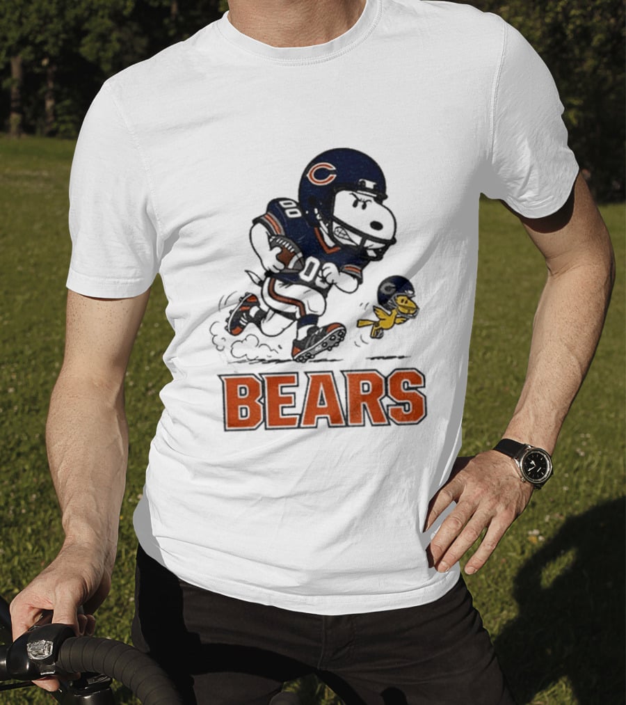 Chicago Bears Snoopy And Woodstock Football Team Fan T-Shirt