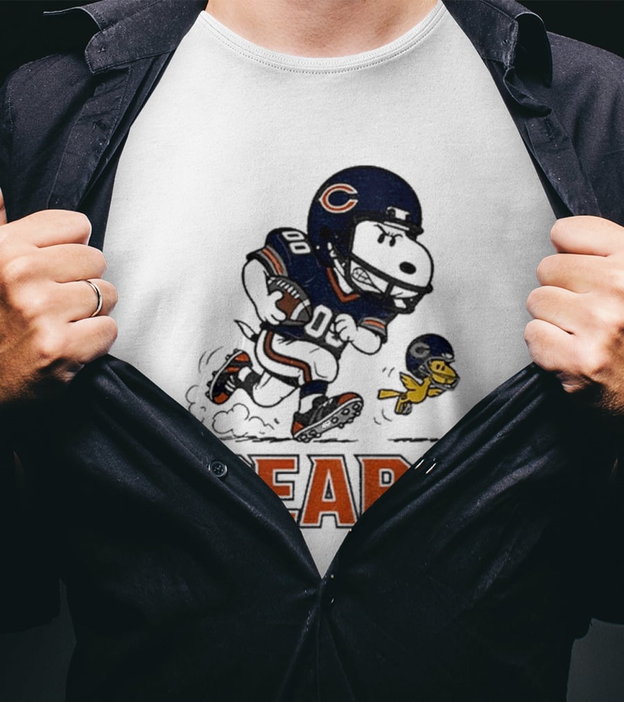 Chicago Bears Snoopy And Woodstock Football Team Fan T-Shirt