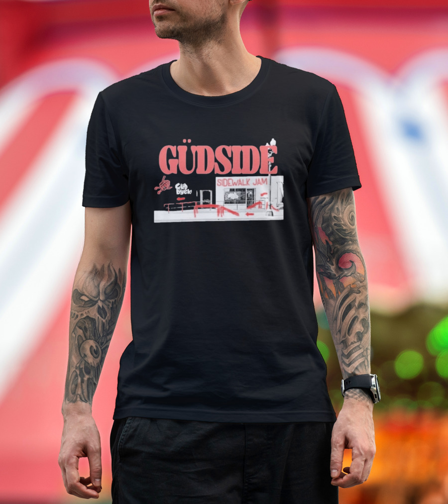 Güdside Sidewalk Jam Güd Byek Skateboard Street T-Shirt