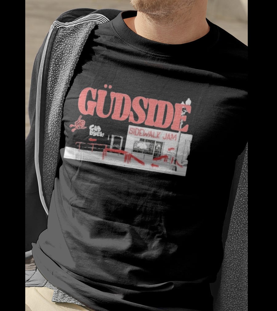 Güdside Sidewalk Jam Güd Byek Skateboard Street T-Shirt