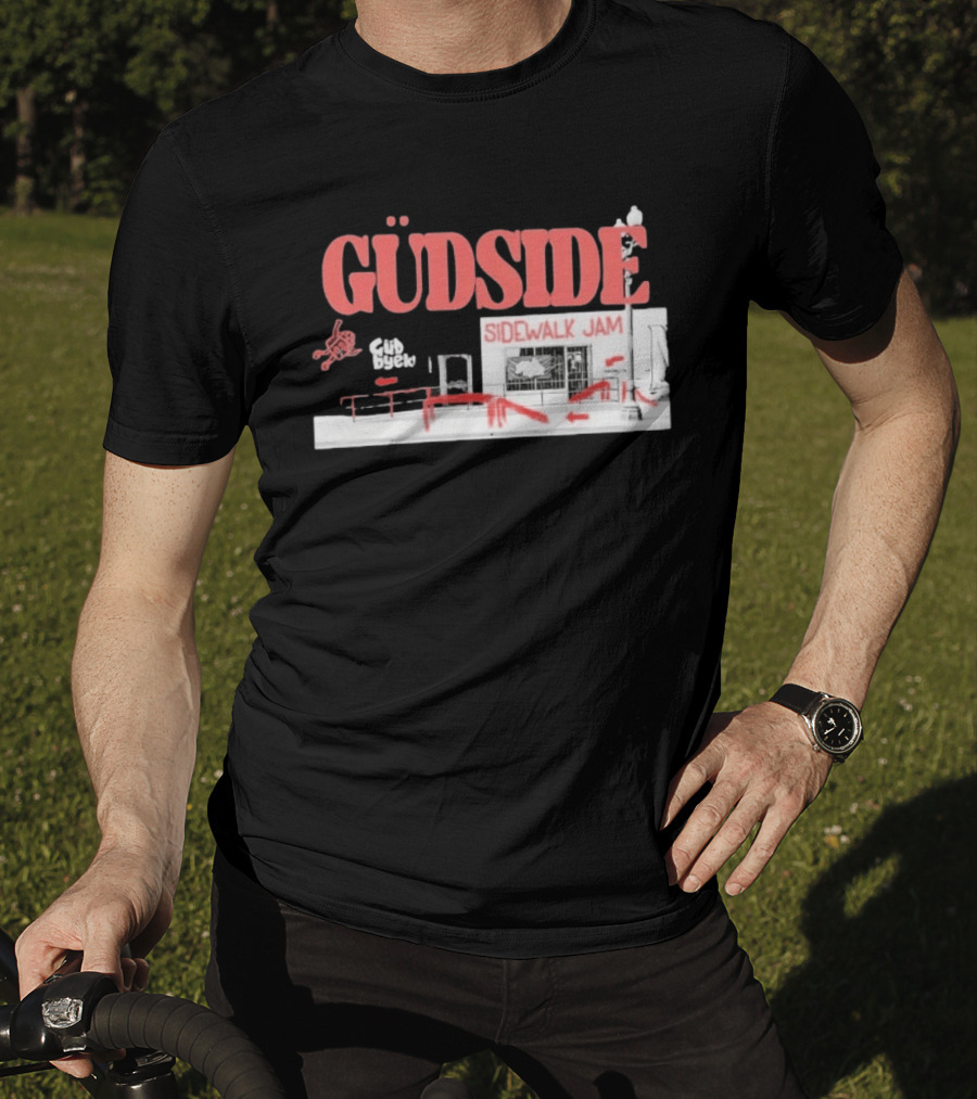 Güdside Sidewalk Jam Güd Byek Skateboard Street T-Shirt