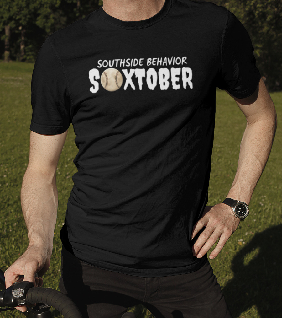 SoxTober Southside Behavior Baseball T-Shirt