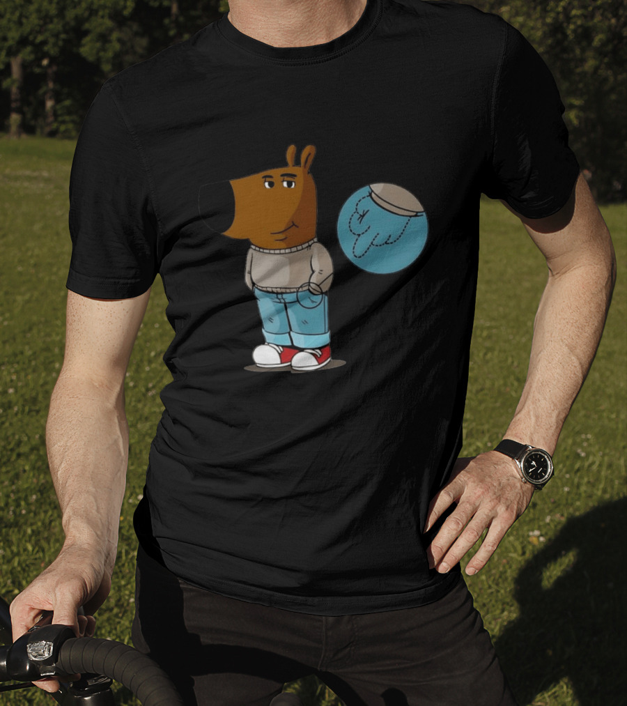 Chill Guy Middle Finger Bear Sweater Jeans Casual T-Shirt