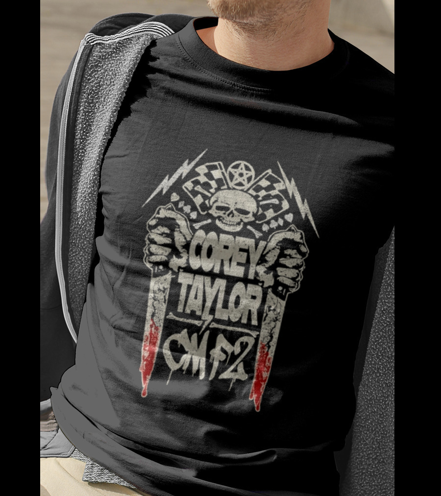 Corey Taylor CMF2 Distressed Skull Lightning Hands T-Shirt