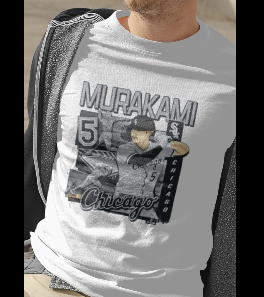 Murakami 5 Chicago White Sox Baseball Collage T-Shirt