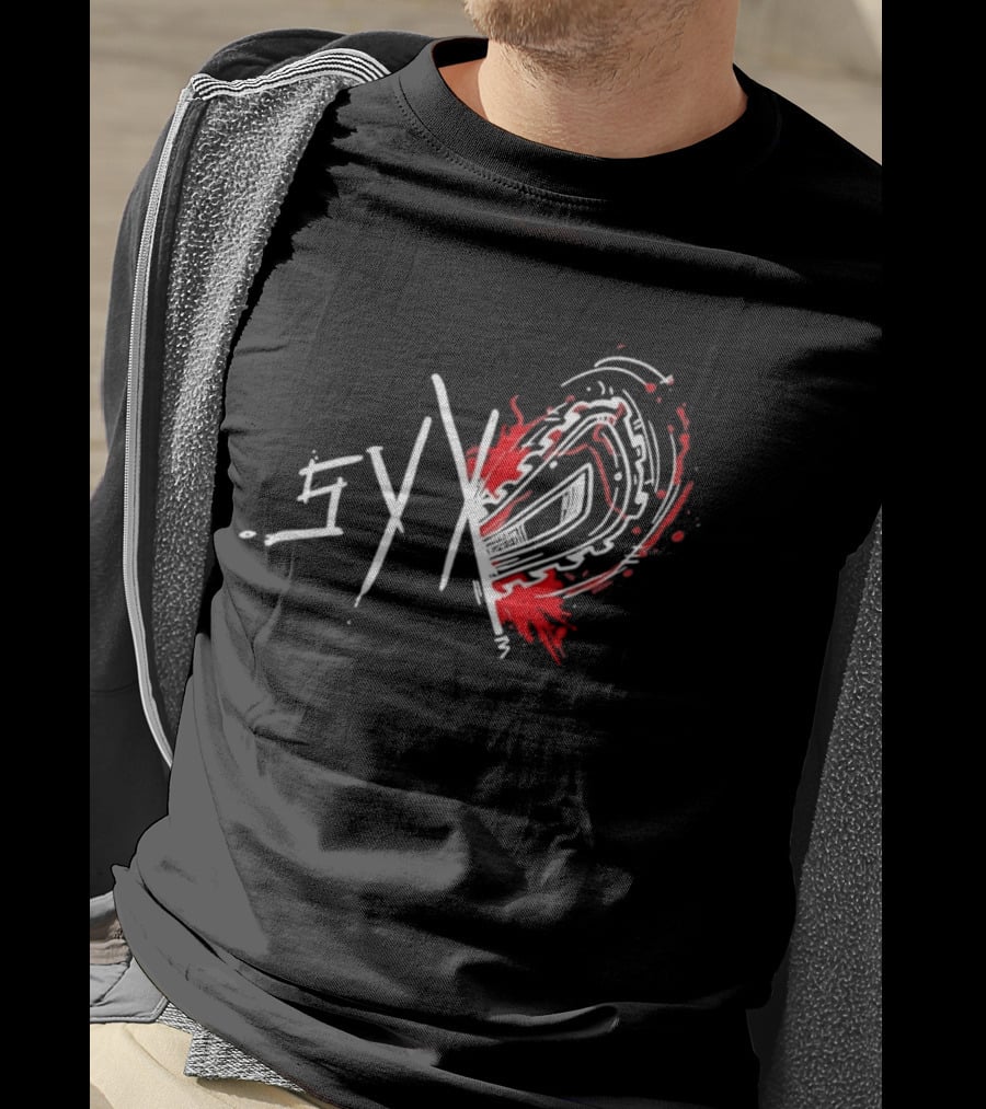 Syko Slasher Horror Chainsaw Edgy T-Shirt