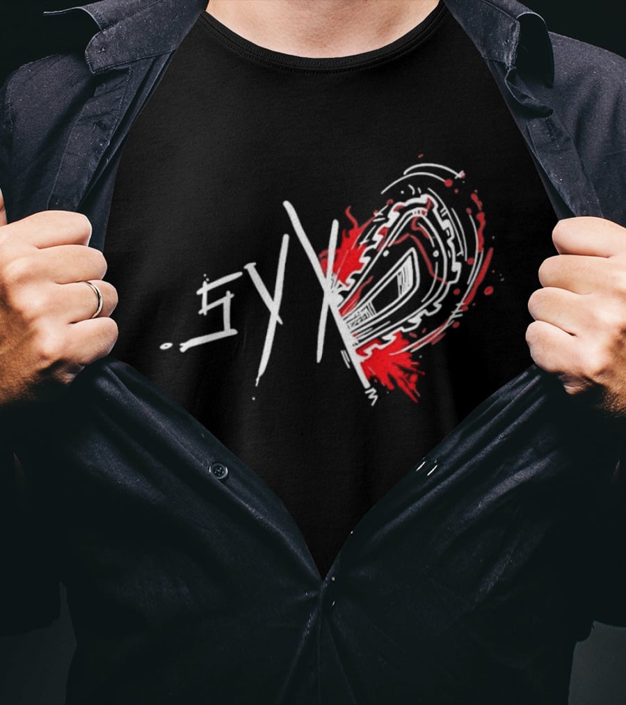 Syko Slasher Horror Chainsaw Edgy T-Shirt