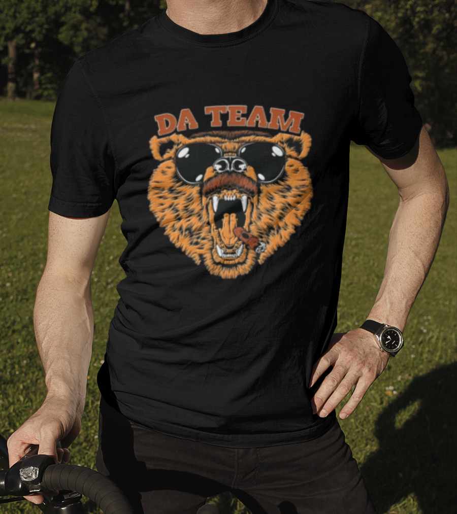 DA Team Bear Sunglasses Mustache Cigar T-Shirt