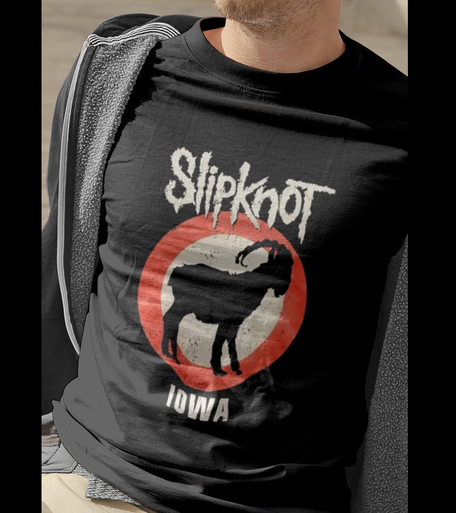 Slipknot Iowa Distressed Goat Heavy Metal T-Shirt