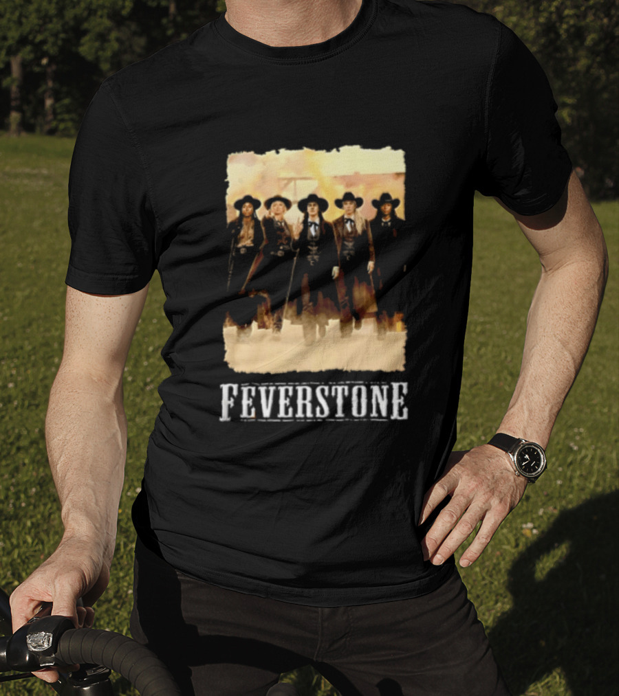 Feverstone Five Women Cowboy Outfits Walking T-Shirt