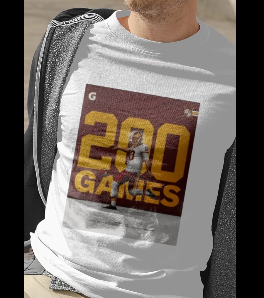 200 Games Tress Way 200 Games Club Washington Commanders T-Shirt
