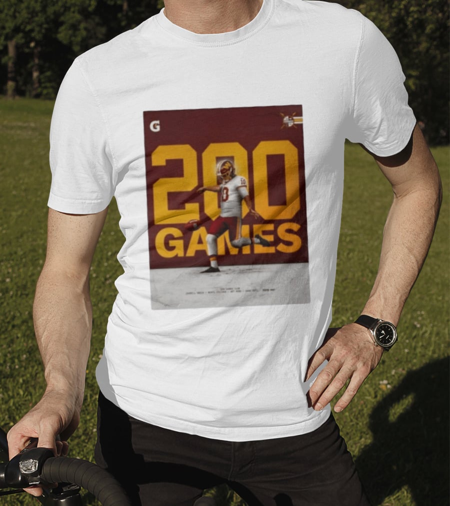 200 Games Tress Way 200 Games Club Washington Commanders T-Shirt