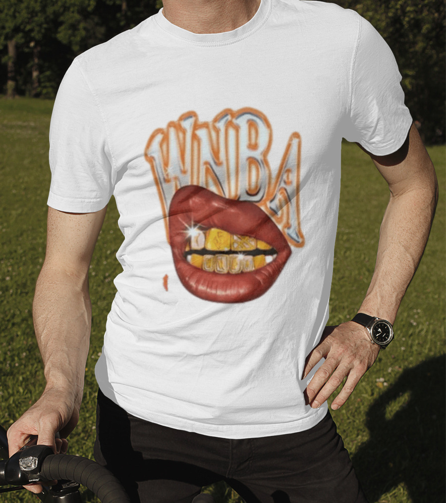 WNBA Lips Gold Grillz Basketball T-Shirt