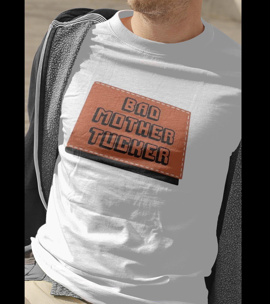 Bad Mother Tucker Bold Black Lettering Orange T-Shirt