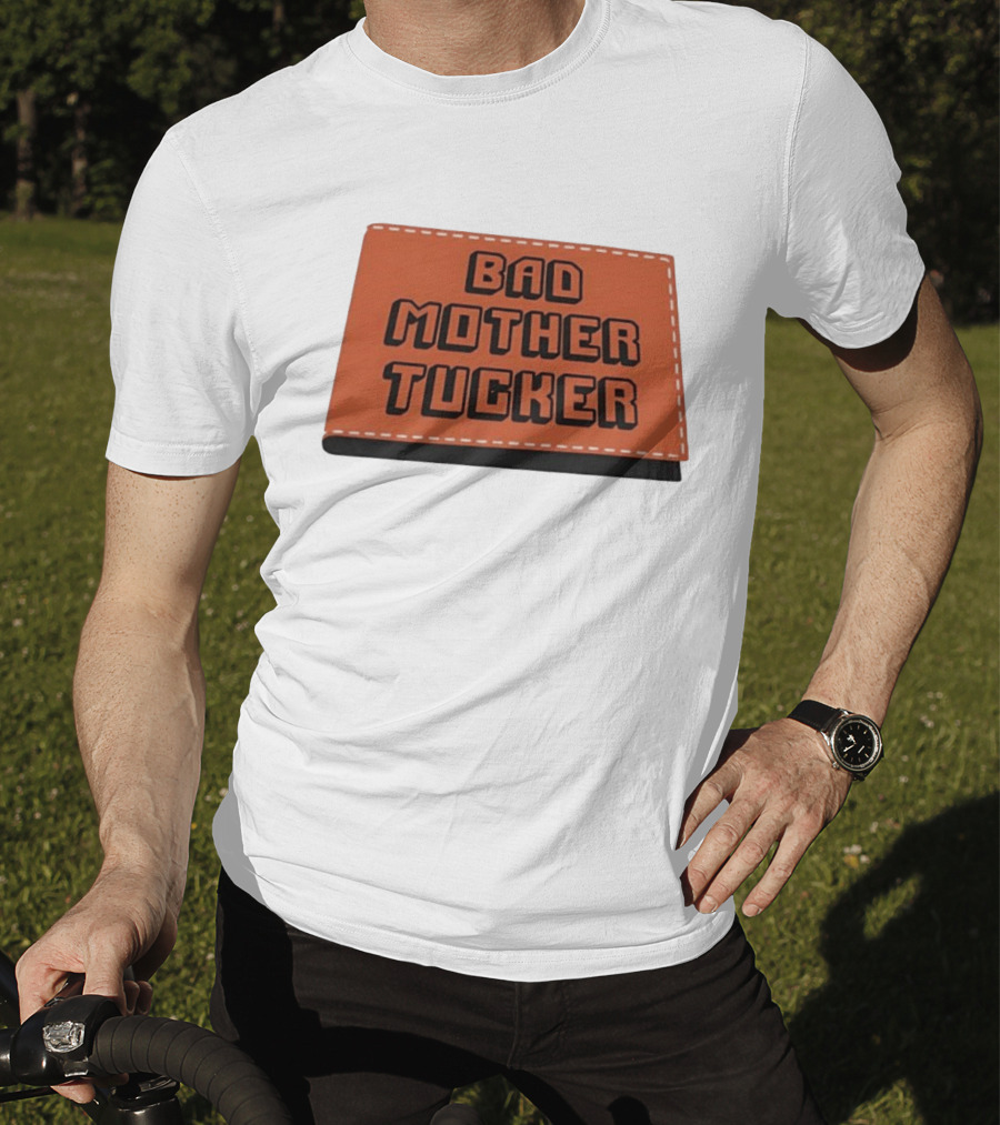 Bad Mother Tucker Bold Black Lettering Orange T-Shirt