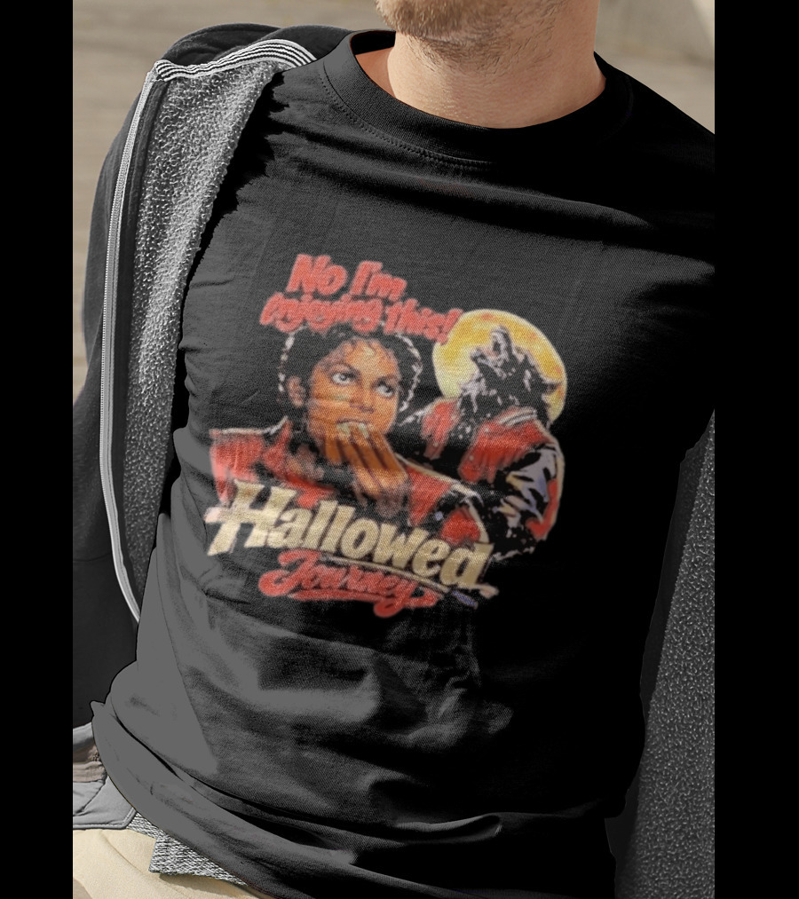 No I'm Enjoying This Hallowed Journey Werewolf Thriller Eating Popcorn T-Shirt