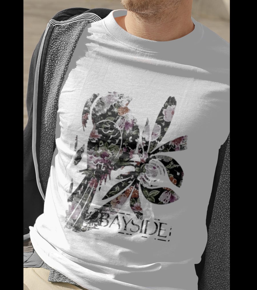 Bayside Floral Bird Distressed Alternative Rock T-Shirt