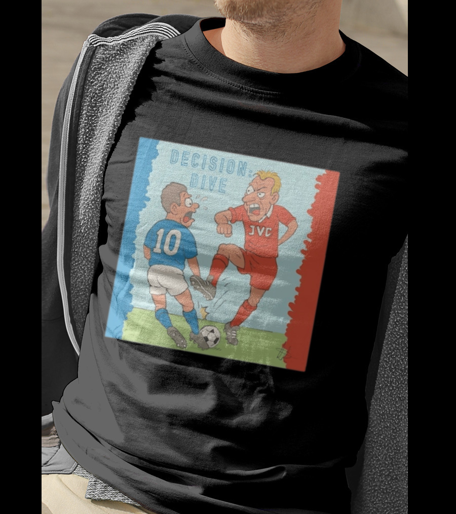 Decision Dive JVC Arsenal Football Cartoon Vintage Rivalry T-Shirt