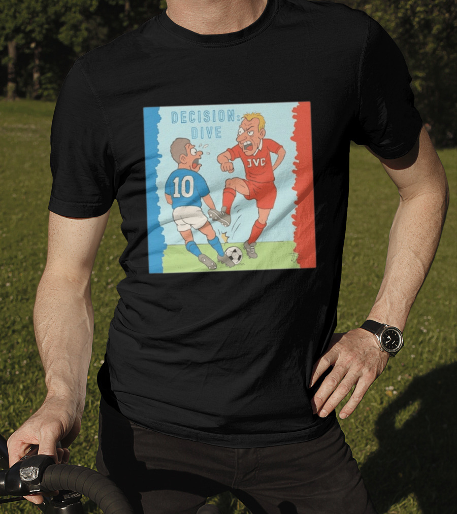 Decision Dive JVC Arsenal Football Cartoon Vintage Rivalry T-Shirt