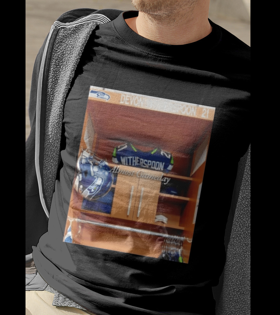 Devon Witherspoon Seattle Seahawks 21 Almost Gameday Locker Room T-Shirt