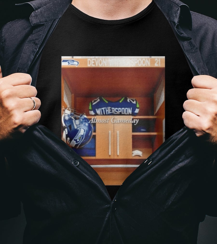 Devon Witherspoon Seattle Seahawks 21 Almost Gameday Locker Room T-Shirt