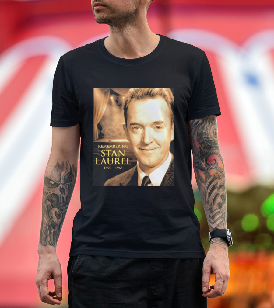 Remembering Stan Laurel 1890 1965 Vintage Theater T-Shirt