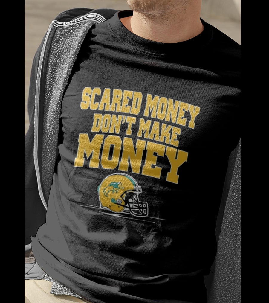 Scared Money Don't Make Money Buffalo Helmet Football T-Shirt