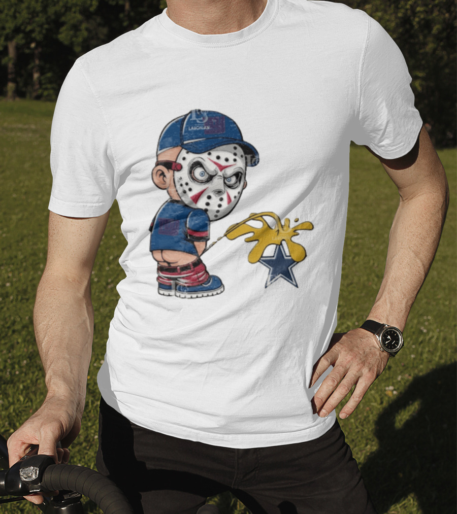 New York Giants Jason Voorhees Piss On Dallas Cowboys T-Shirt