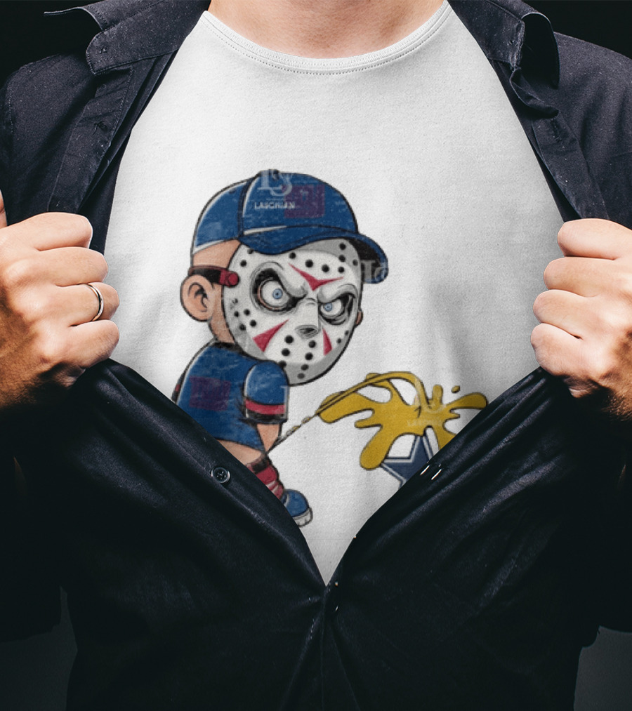 New York Giants Jason Voorhees Piss On Dallas Cowboys T-Shirt