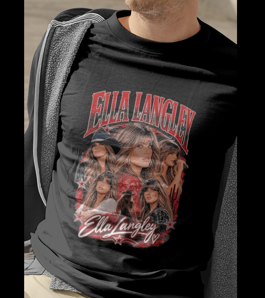 Ella Langley Country Music Star Collage T-Shirt